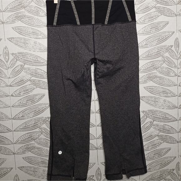 Lululemon Tadasana Crop Leggings Split Detail Y2K Activewear - Picture 1 of 7